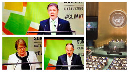 A host of government leaders made pledges at the 2015 UN Climate Summit hosted by Secretary-General Ban Ki-Moon (Photos: Saleemul Huq/IIED)