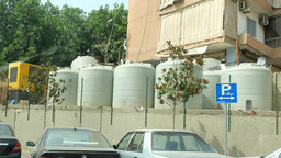 With water shortages in Lebanon, many households have water storage facilities