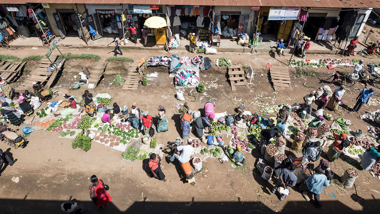 A farmer’s market, Fort Portal, Uganda