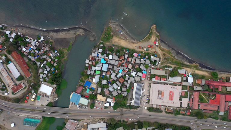 Aerial view of Honiara, Solomon Islands